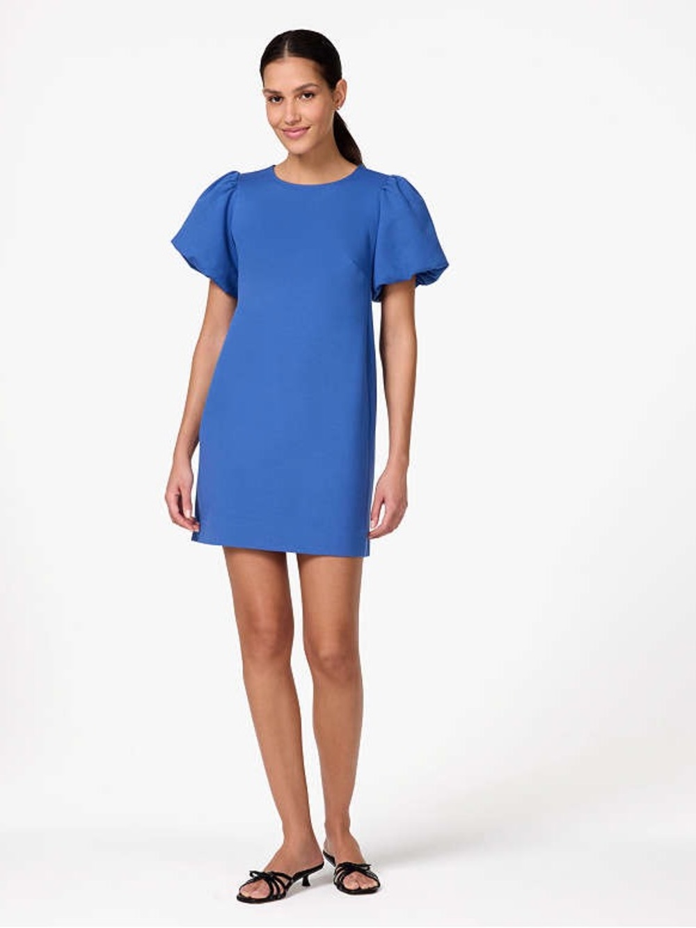 kate spade Bright Blue Puff-Sleeve Mini Dress